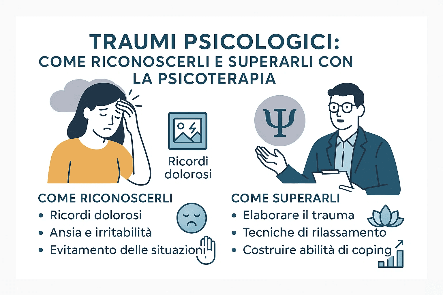 Traumi psicologici: come riconoscerli e superarli con la psicoterapia