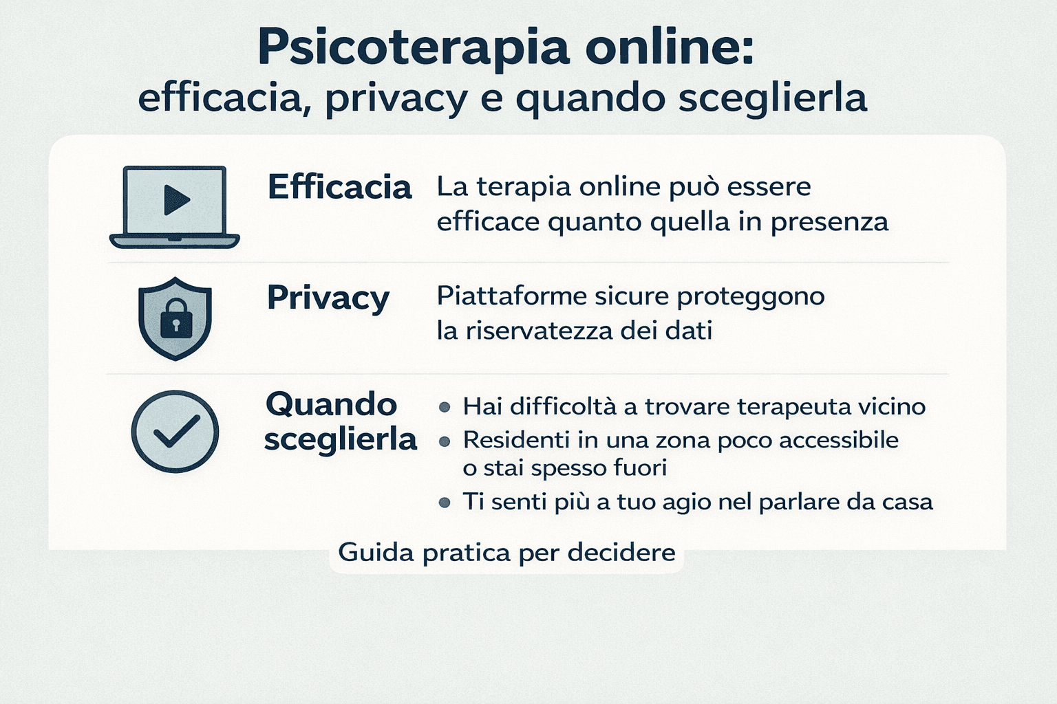 Psicoterapia: online o in presenza?