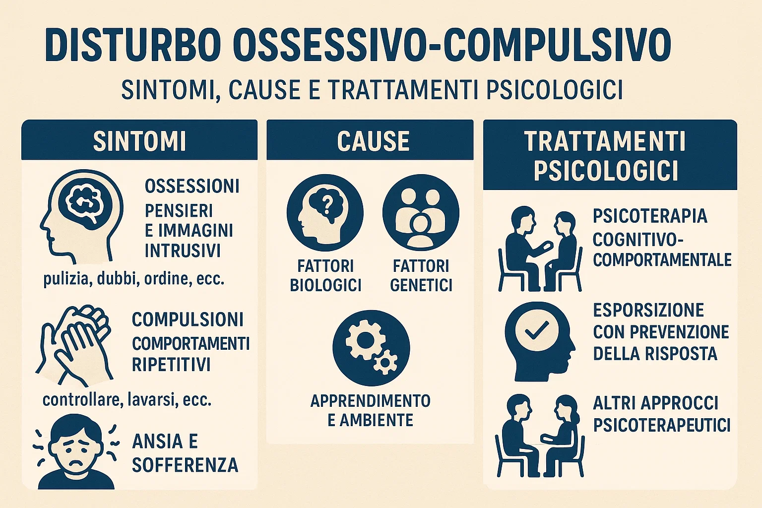 Disturbo ossessivo-compulsivo (DOC): sintomi, cause e trattamenti psicologici